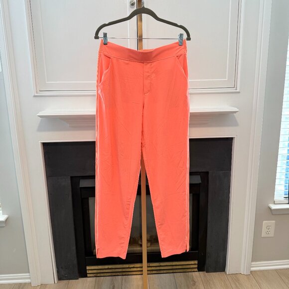 Athleta Pants - Athleta Brooklyn Ankle Pants Neon Coral Size 10 Tall